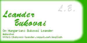 leander bukovai business card